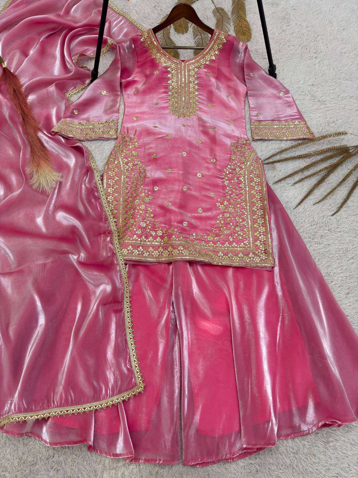 Pure Silk Embroidery Suit