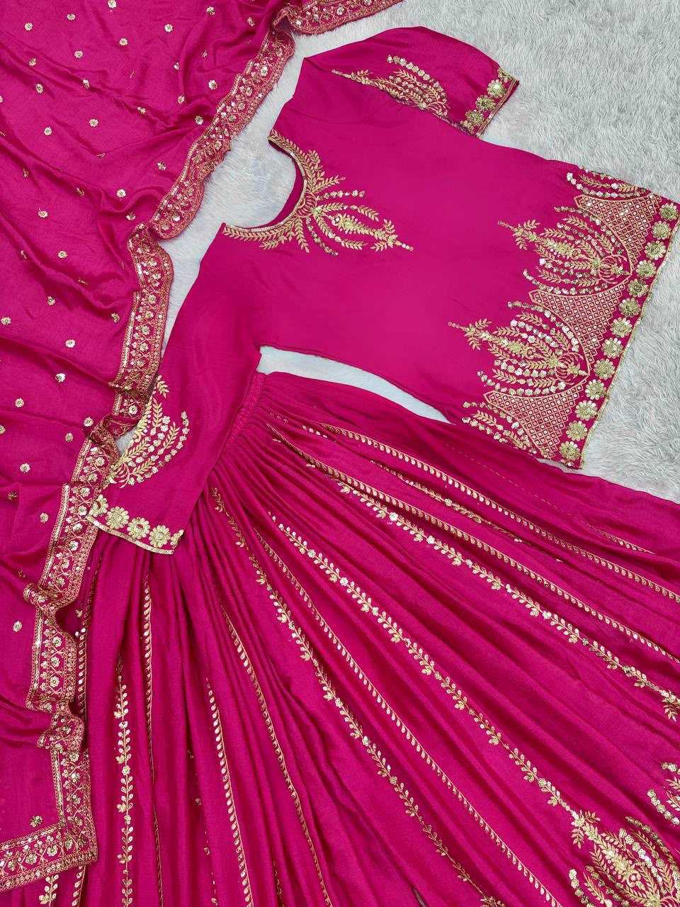 Chinon Silk Party Wear Kurti