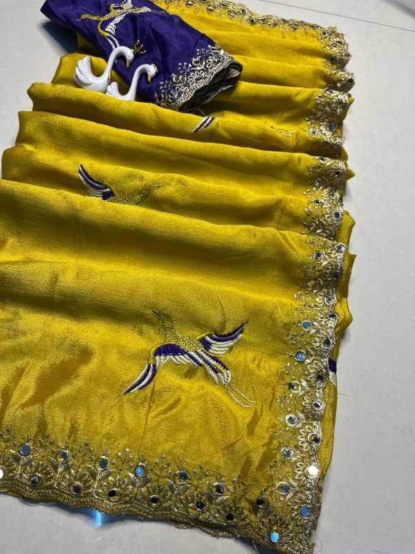 Georgette Saree in Rama
