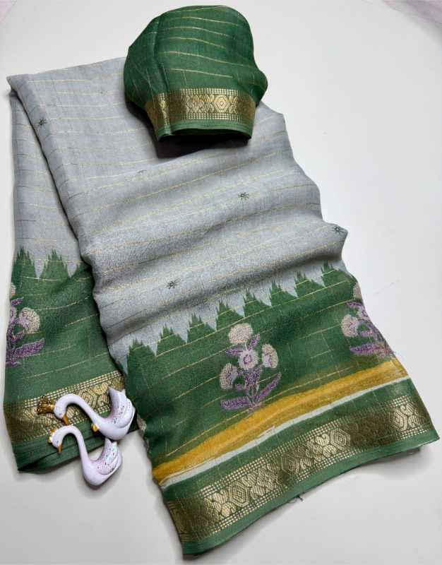 Herit Chex Silk Designer Saree