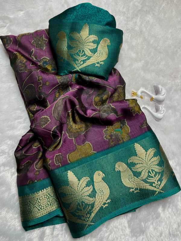 Dola Silk Kalamkari Saree