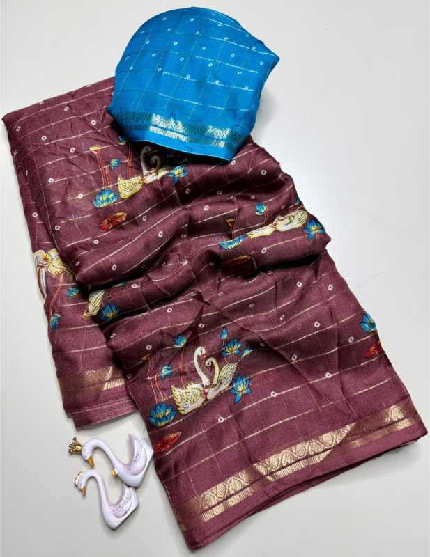 Swan Silk Zari Border Saree