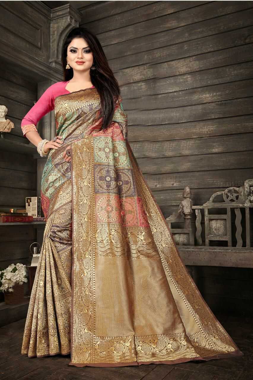 Lichi Silk Banarasi Saree