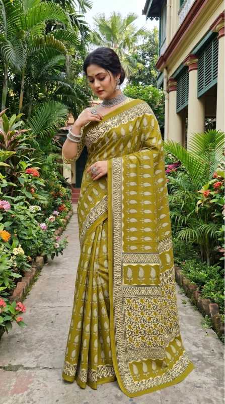 Pure Cotton Printed Saree