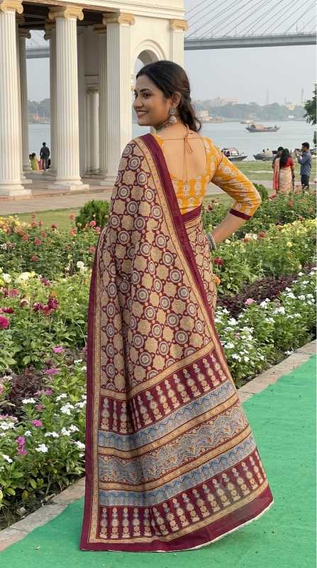Pure Cotton Ready To Wear Saree