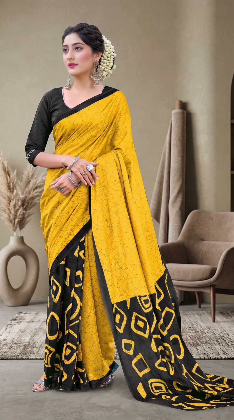 Pure Cotton Printed Saree