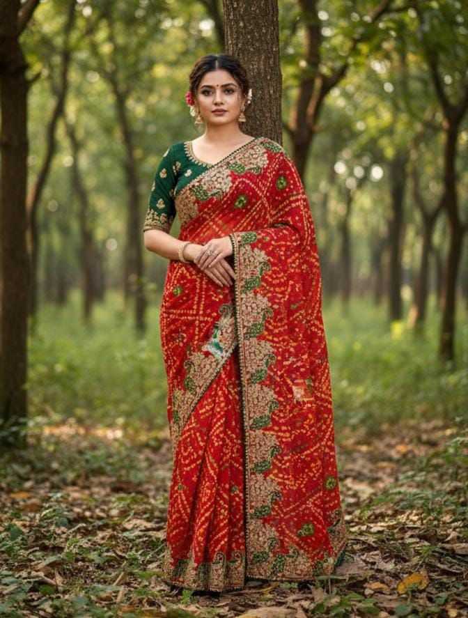 Embroidered Saree