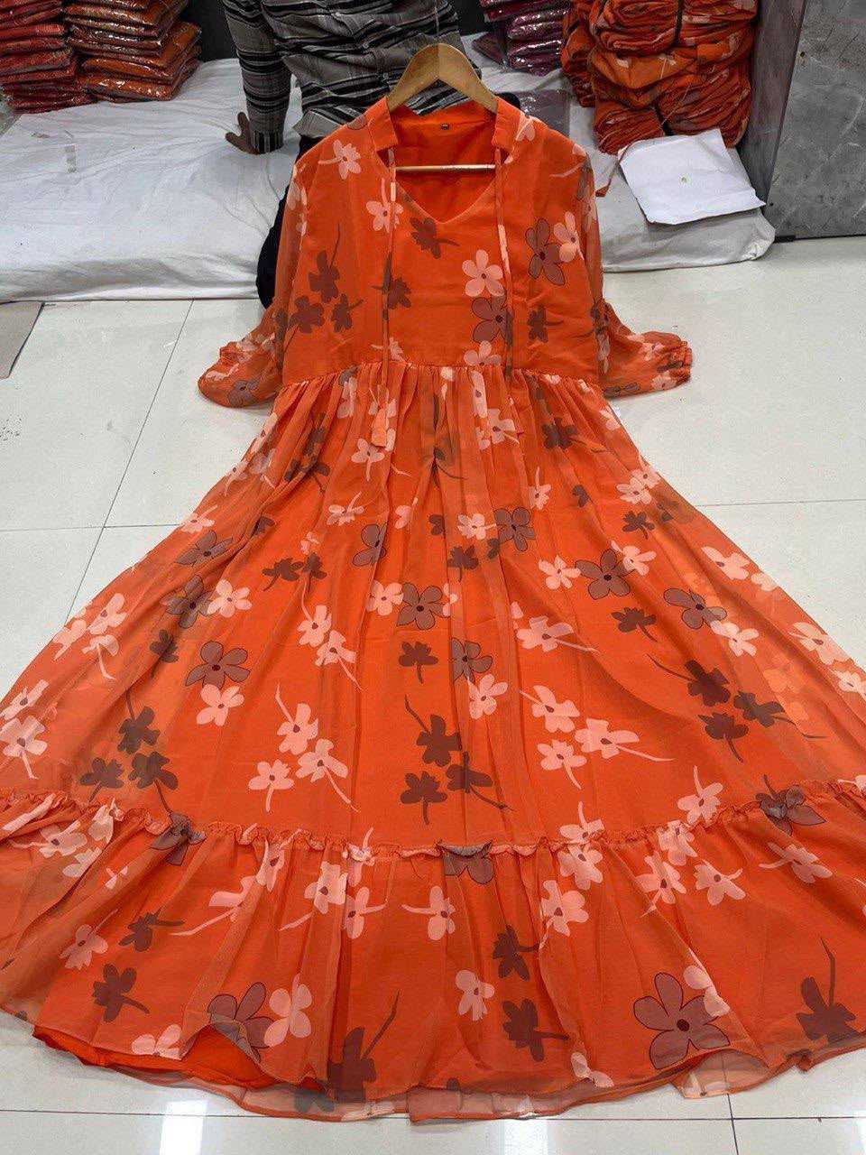 Saakshi Faux Georgette Printed Gown