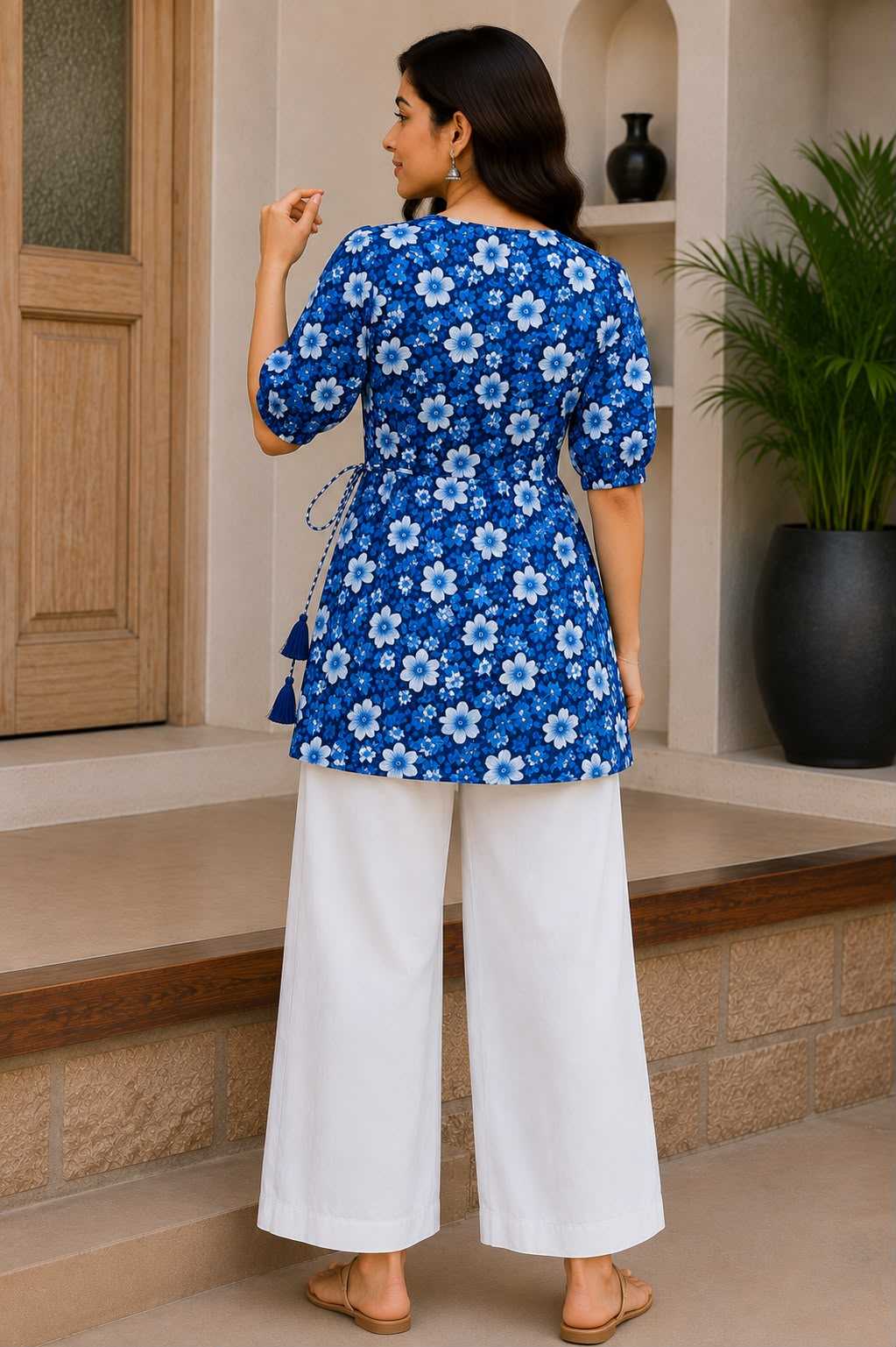 Sarika-blue Rayon Co-ord Set