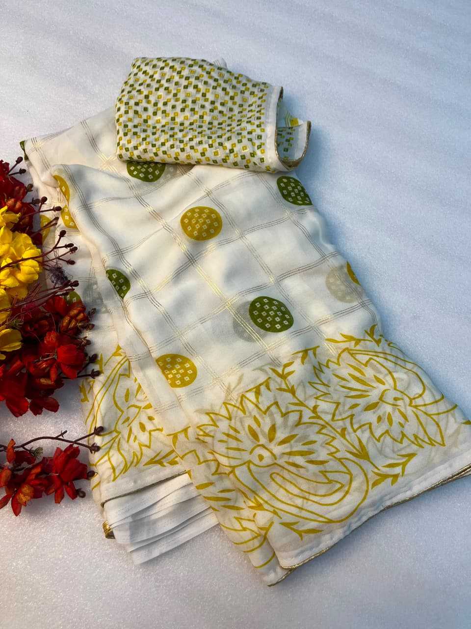 Bandhani Silk Traditional Saree