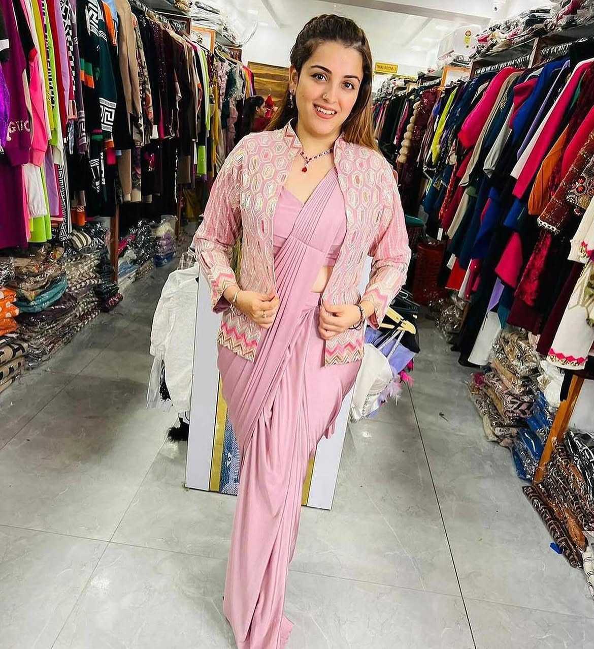 Sanvi Soft Silk Saree in Light Pink