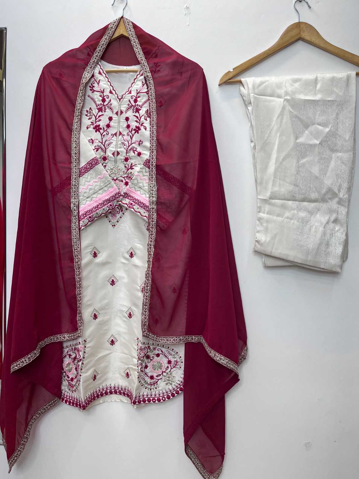 Heavy Roman Silk Ladies Suit