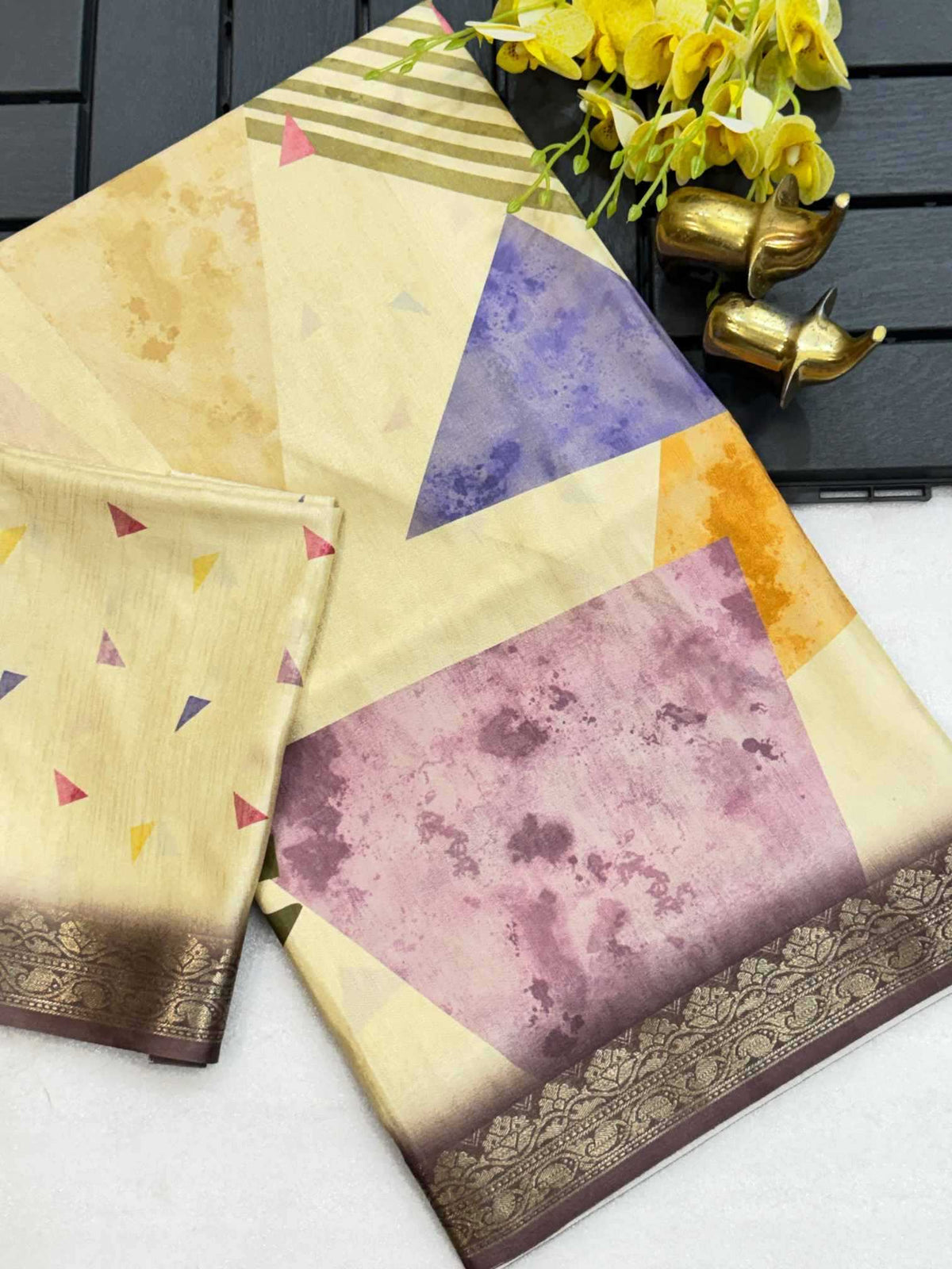 Anamika Tussar Silk Traditional Saree