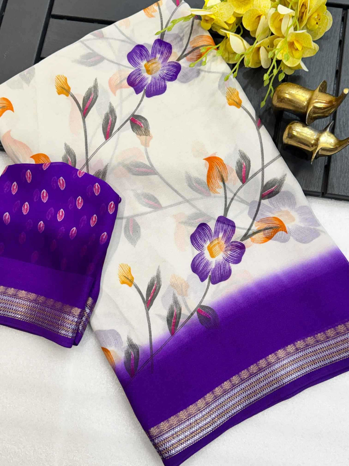 Charita Heavy Silk Printed Saree