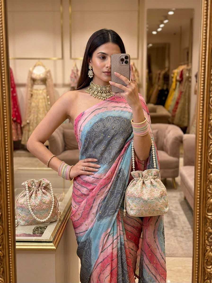 Georgette Sequence Saree