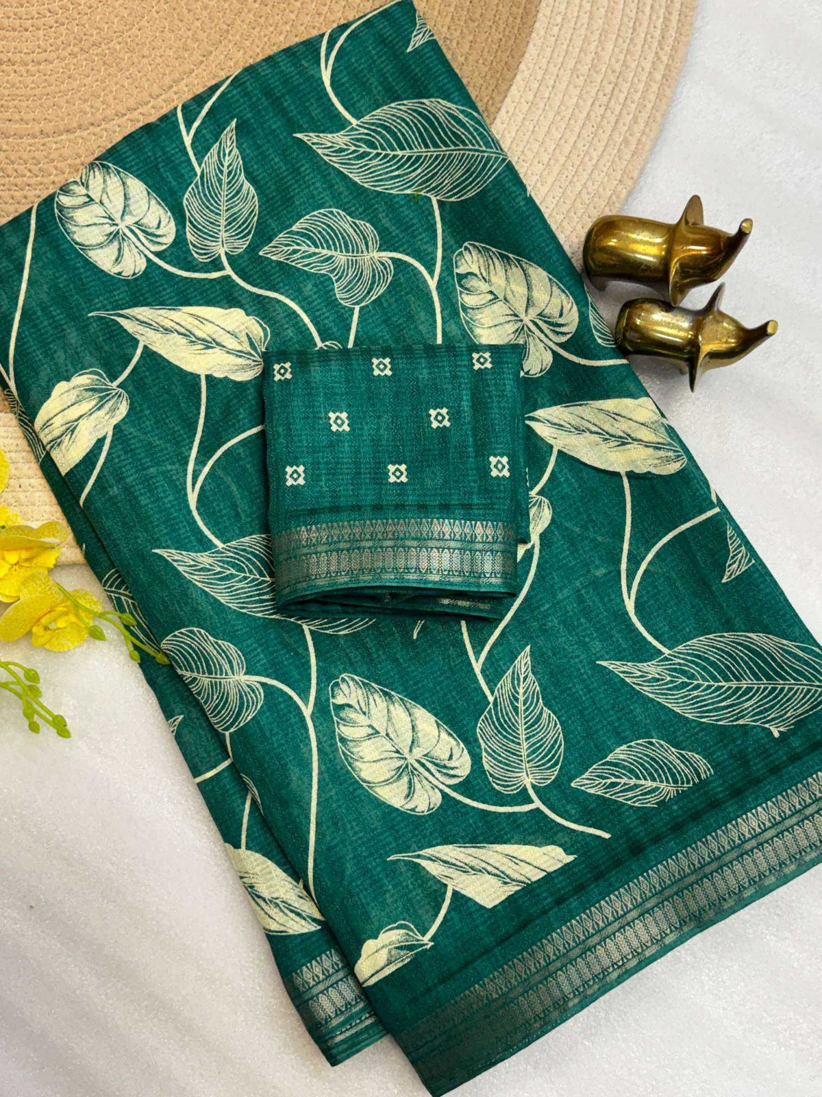 Subarna Tussar Silk Designer Saree in Mustard