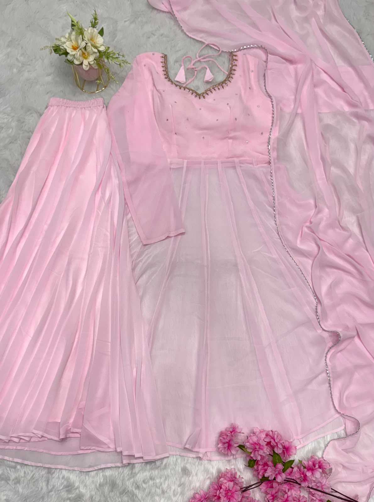 Faux Georgette Suit