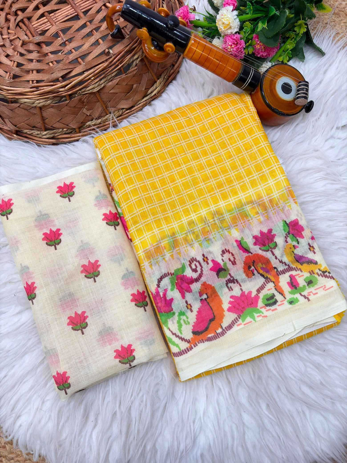 Anjali Linen Printed Saree