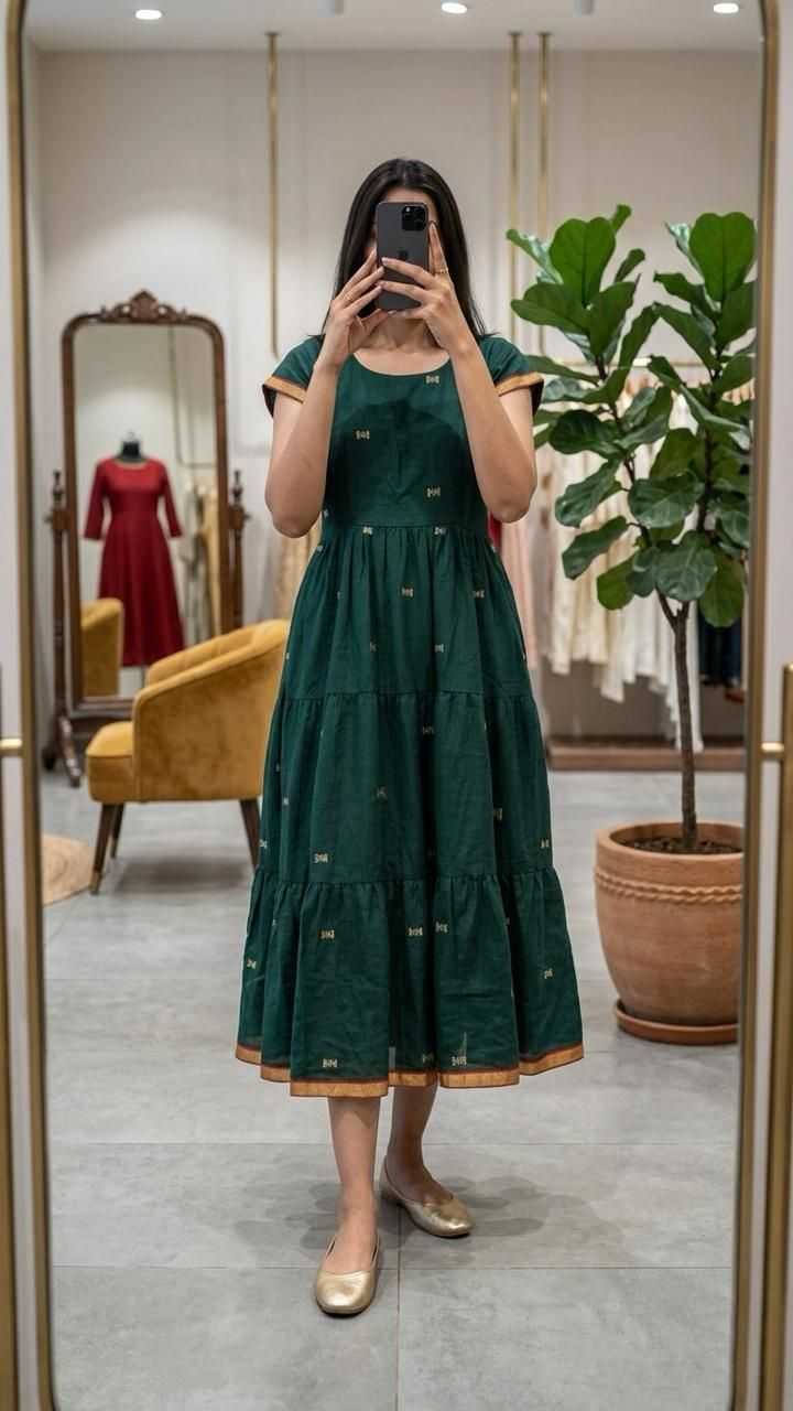 Vichitra Silk Designer Gown