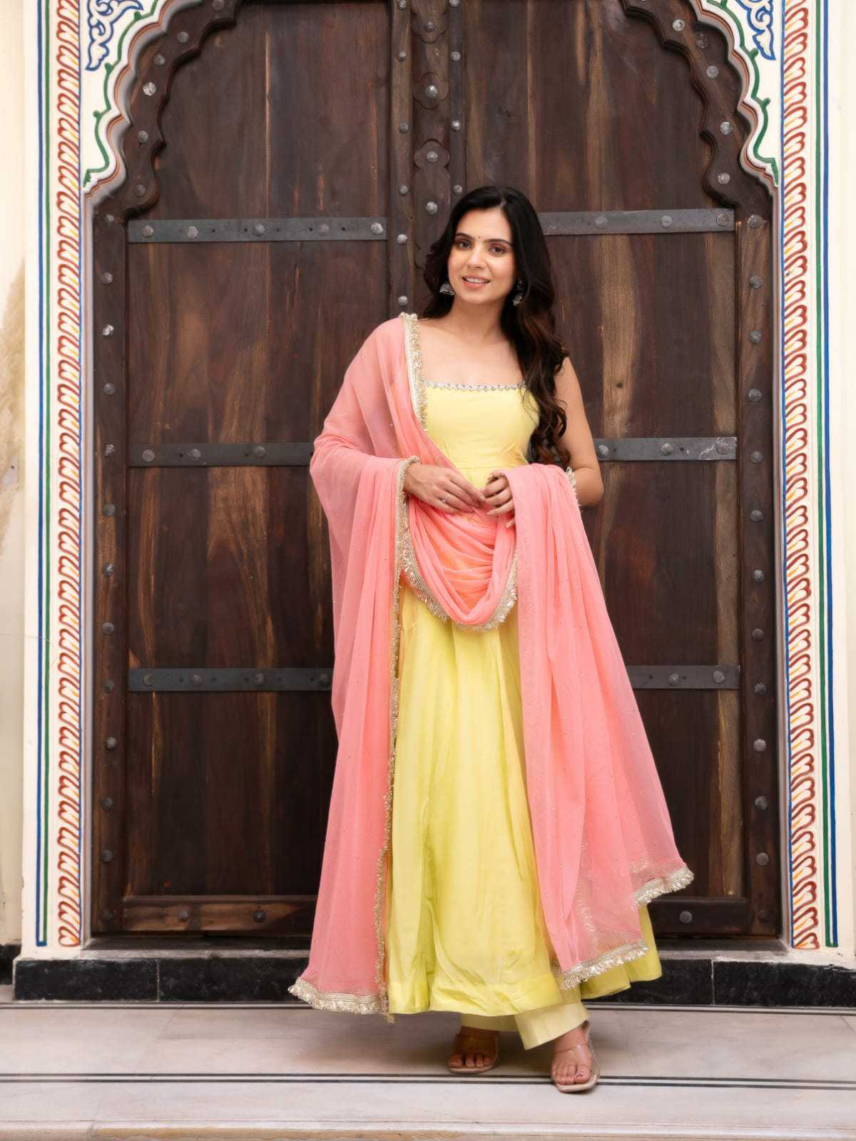Chanderi Cotton Fancy Gown