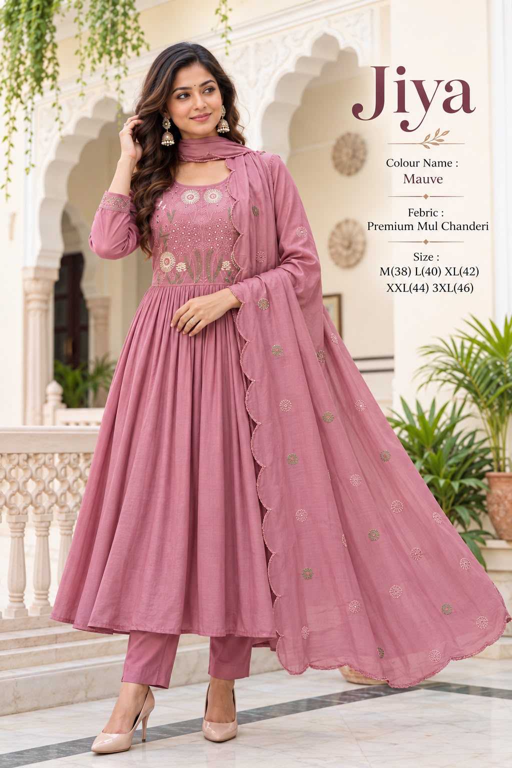 Charm Chanderi Cotton Anarkali Suit