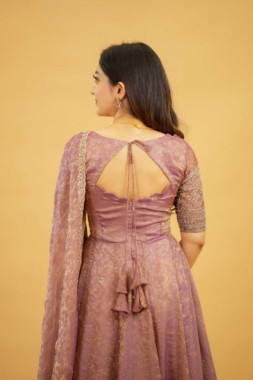 Mayuri Mauv Space Silk Anarkali Gown