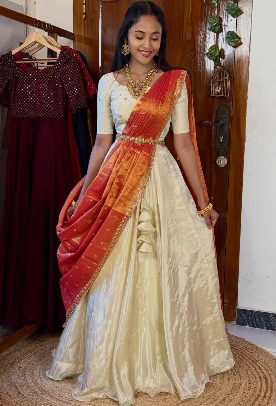 Mythili Chinon Silk Designer Lehenga