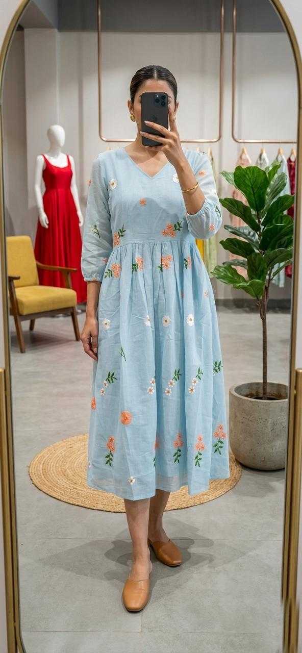Chanderi Cotton Fancy Gown