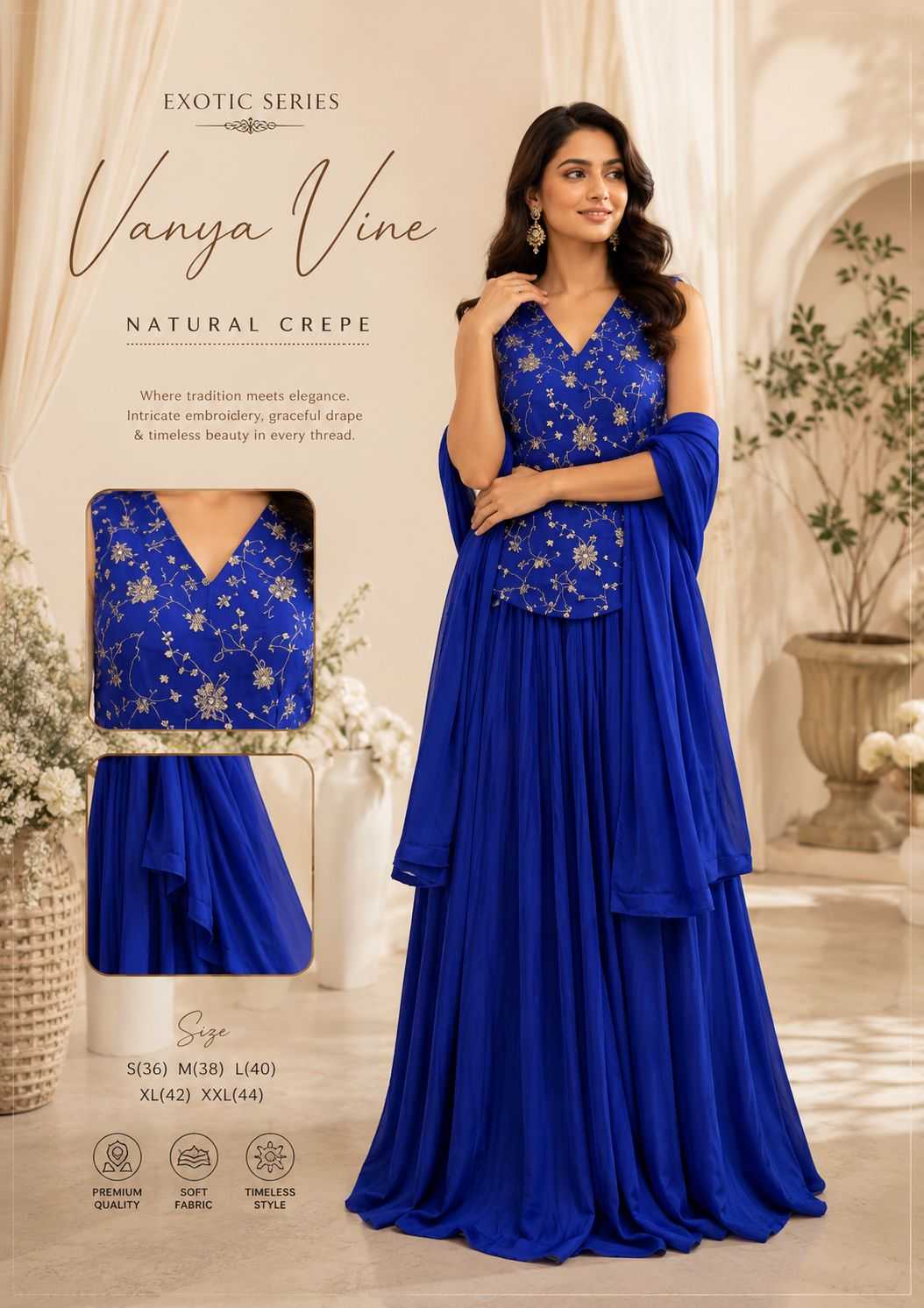 Vanya Crepe Ladies Suit