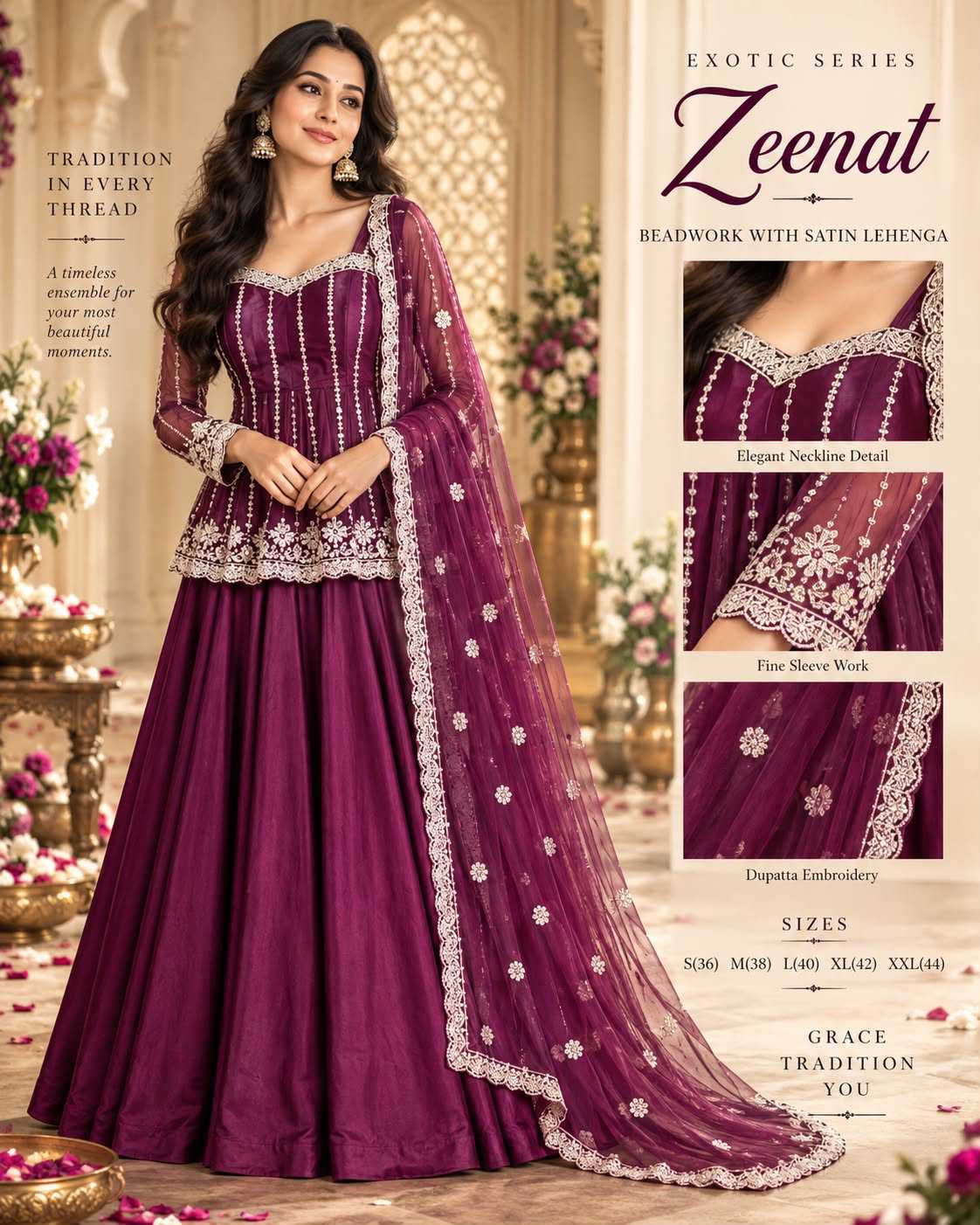 Zeenat Premium Silk Designer Lehenga