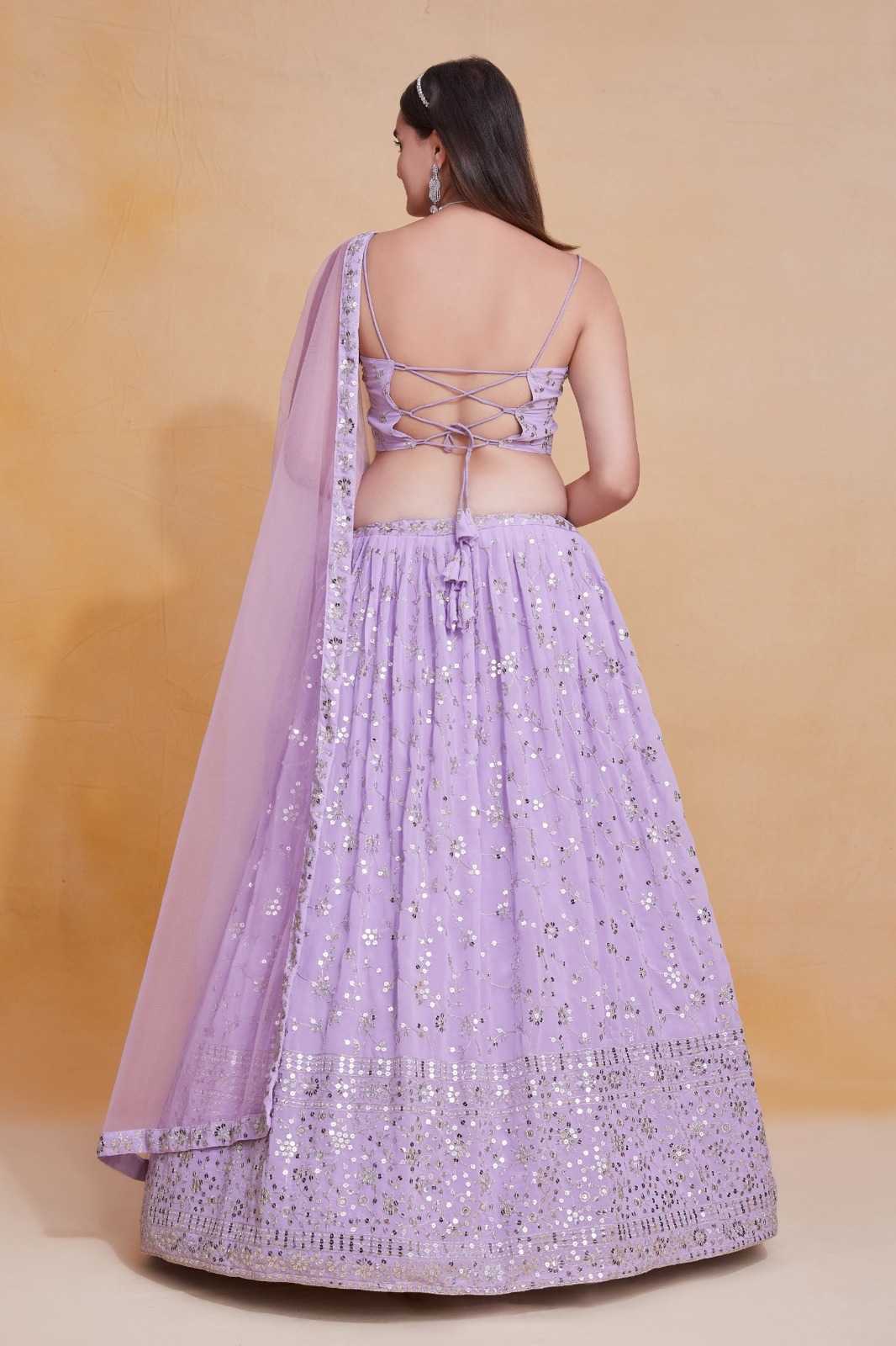 Georgette Embroidered Lehenga 129