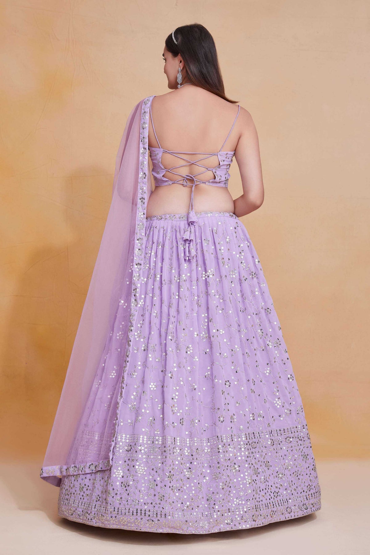 Georgette Embroidered Lehenga JT-138877