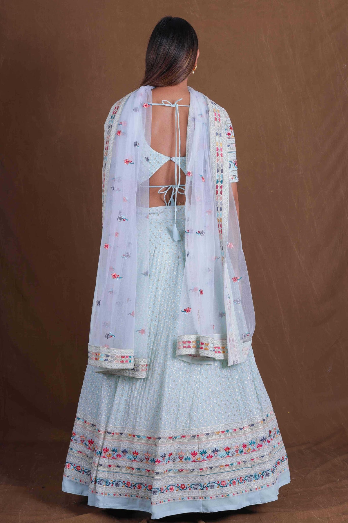 Georgette Embroidered Lehenga JT-138727