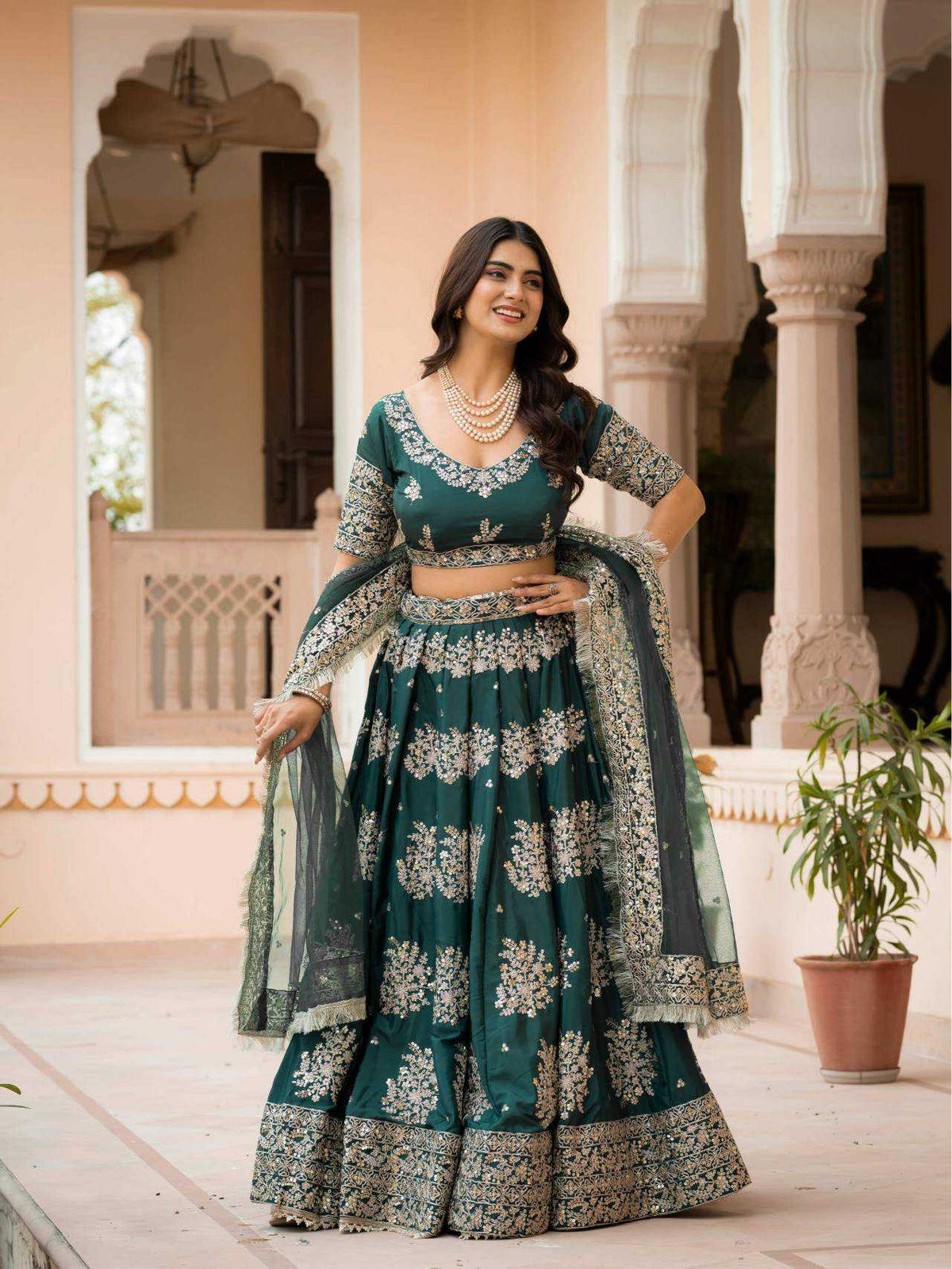 Crepe Embroidered Lehenga 241