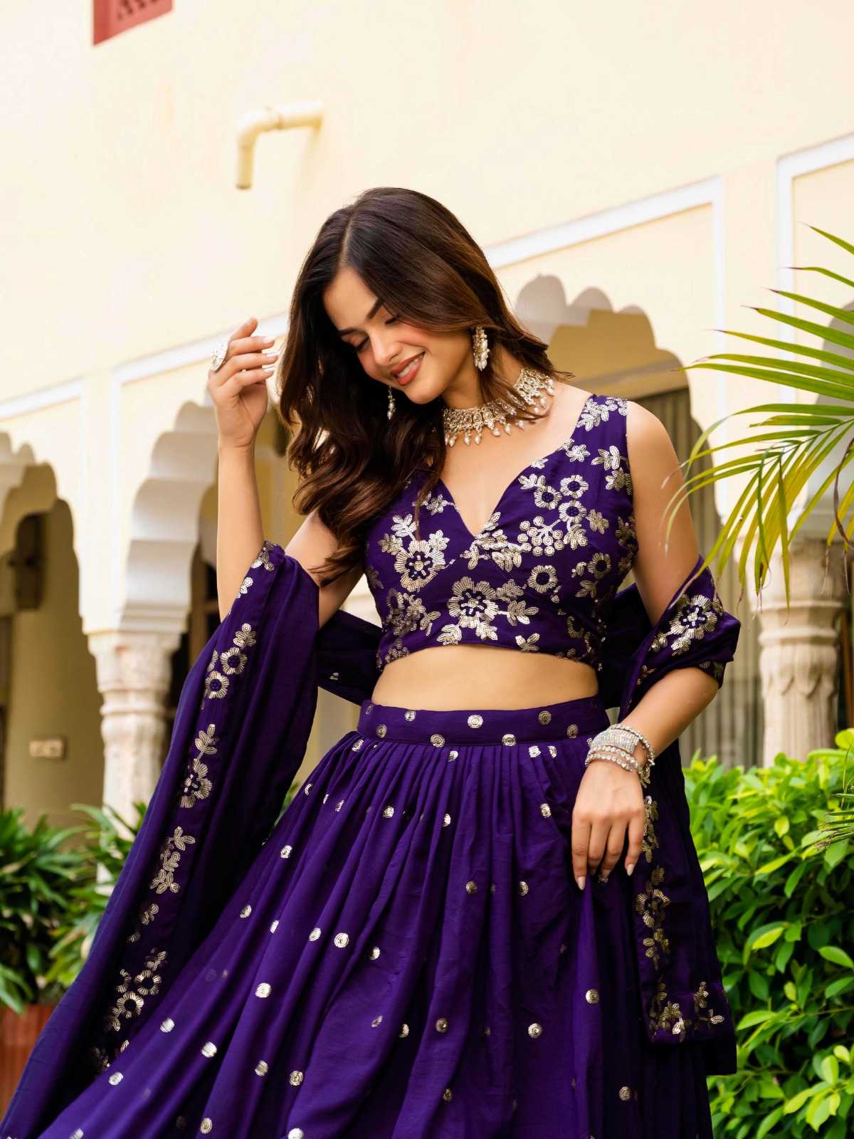 Vichitra Silk Traditional Lehenga 287
