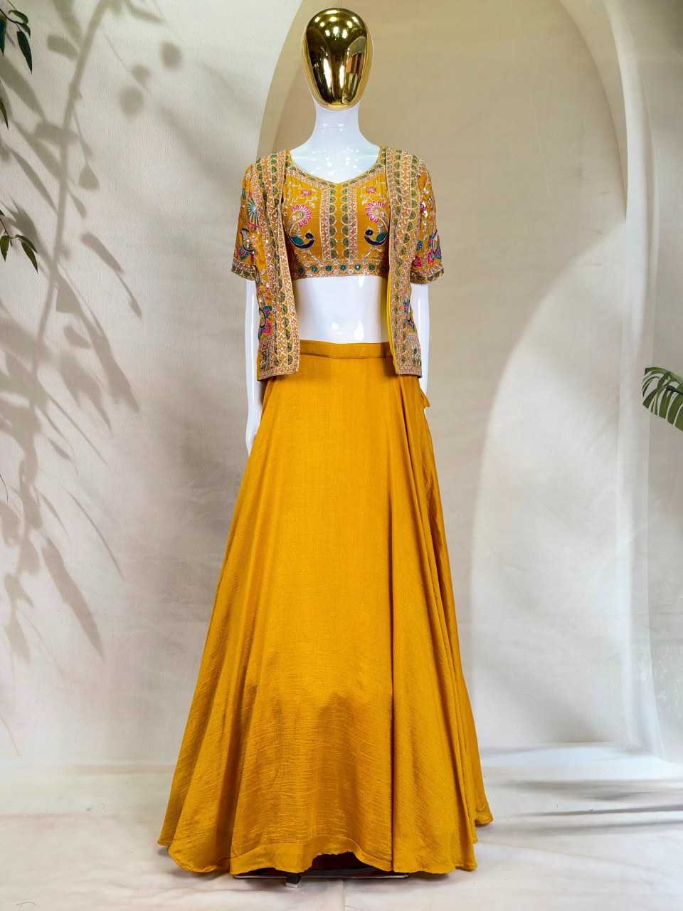 Soft Vichitra Wedding Lehenga