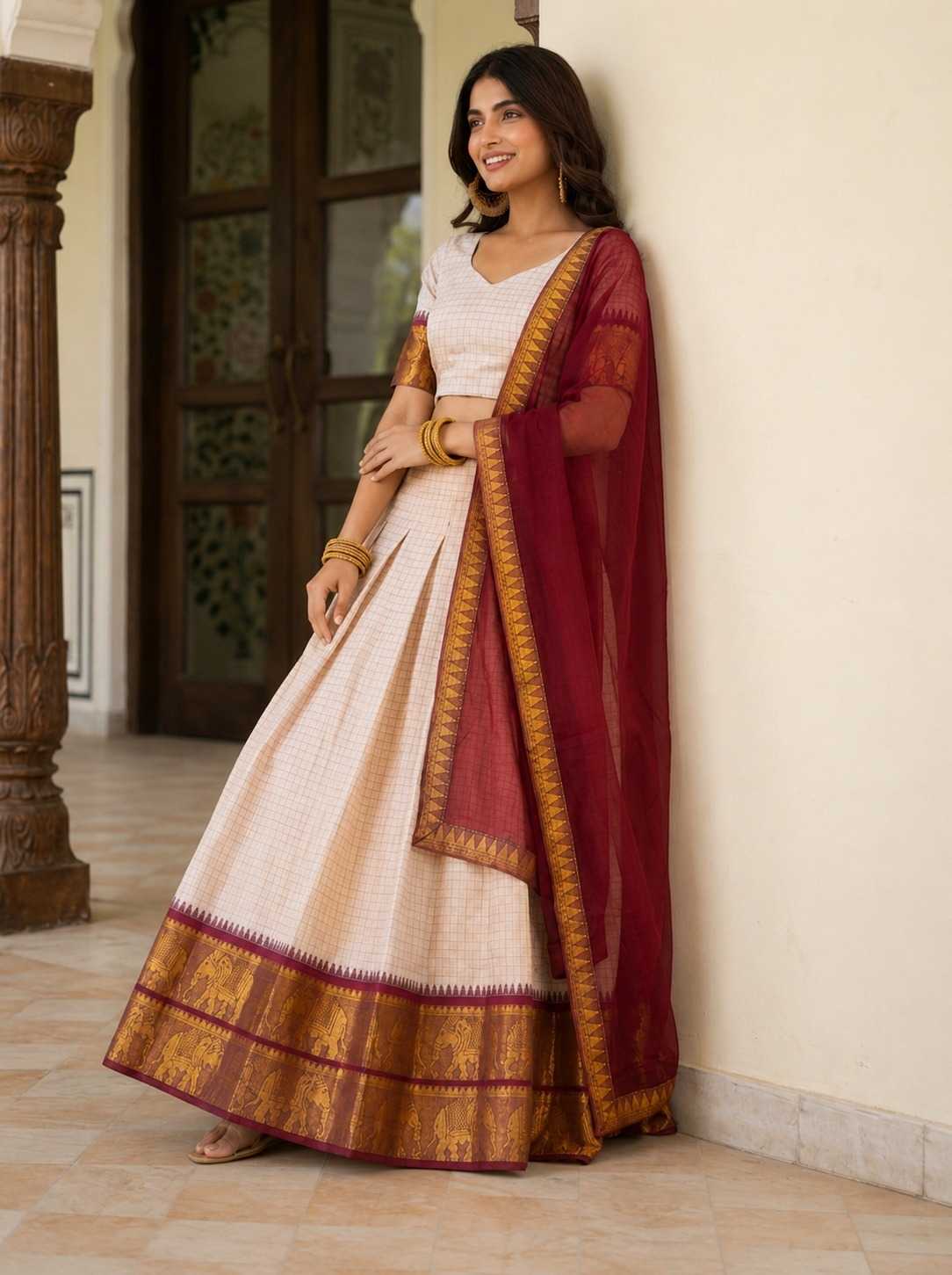 Poly Cotton Designer Lehenga