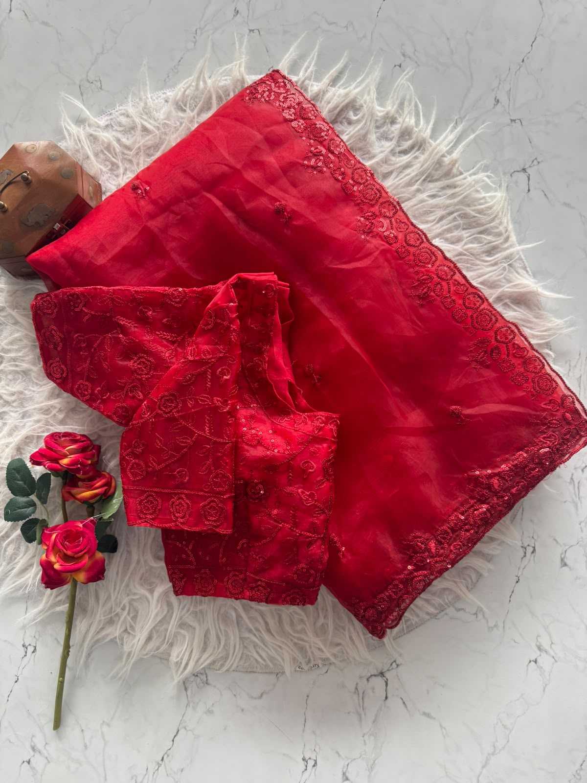 Ouse Tissue Designer Saree