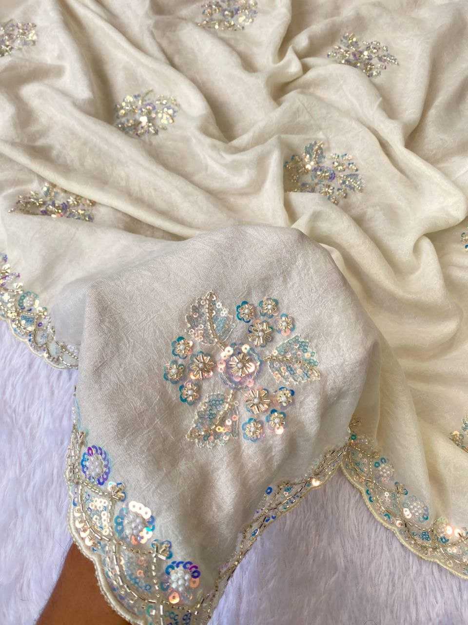 Cotton Hand Work Saree