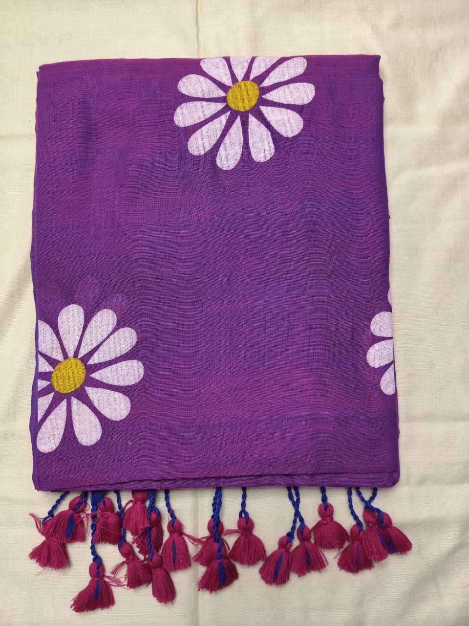 Khadi Cotton Hand Printed Saree