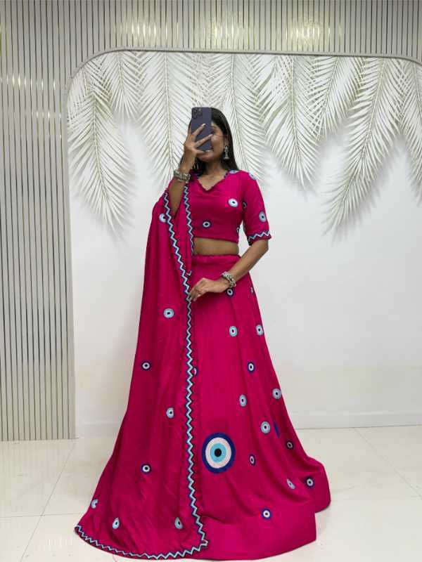 Pure Cotton Designer Lehenga in White
