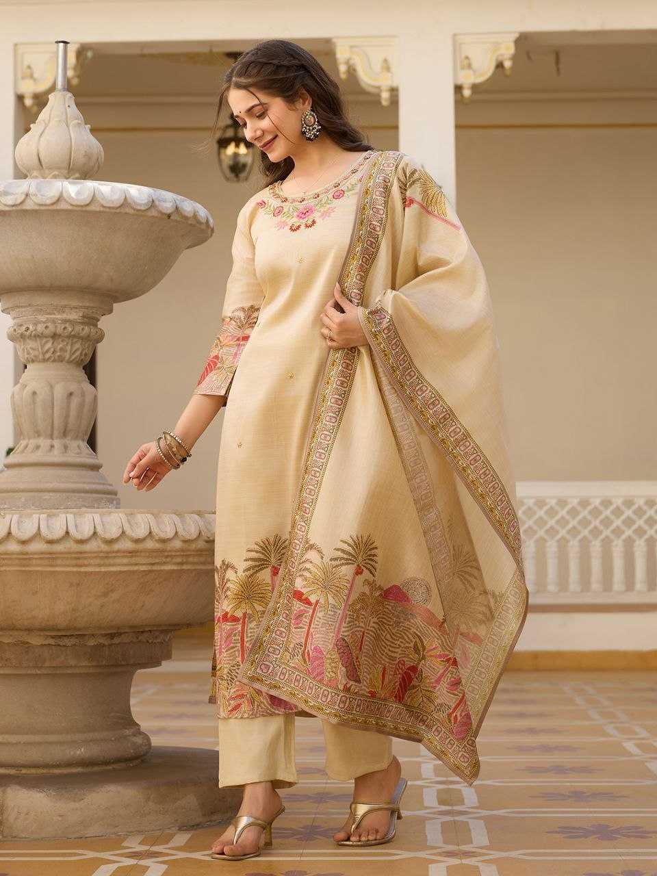 Assam Silk Embroidery Suit