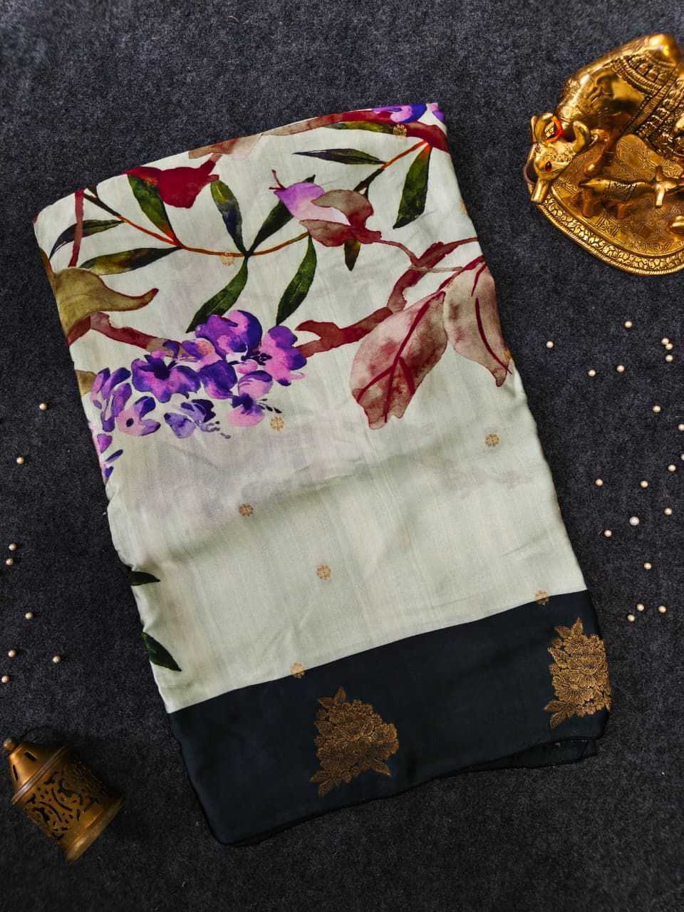 Satin Silk Soft Saree in Mustard