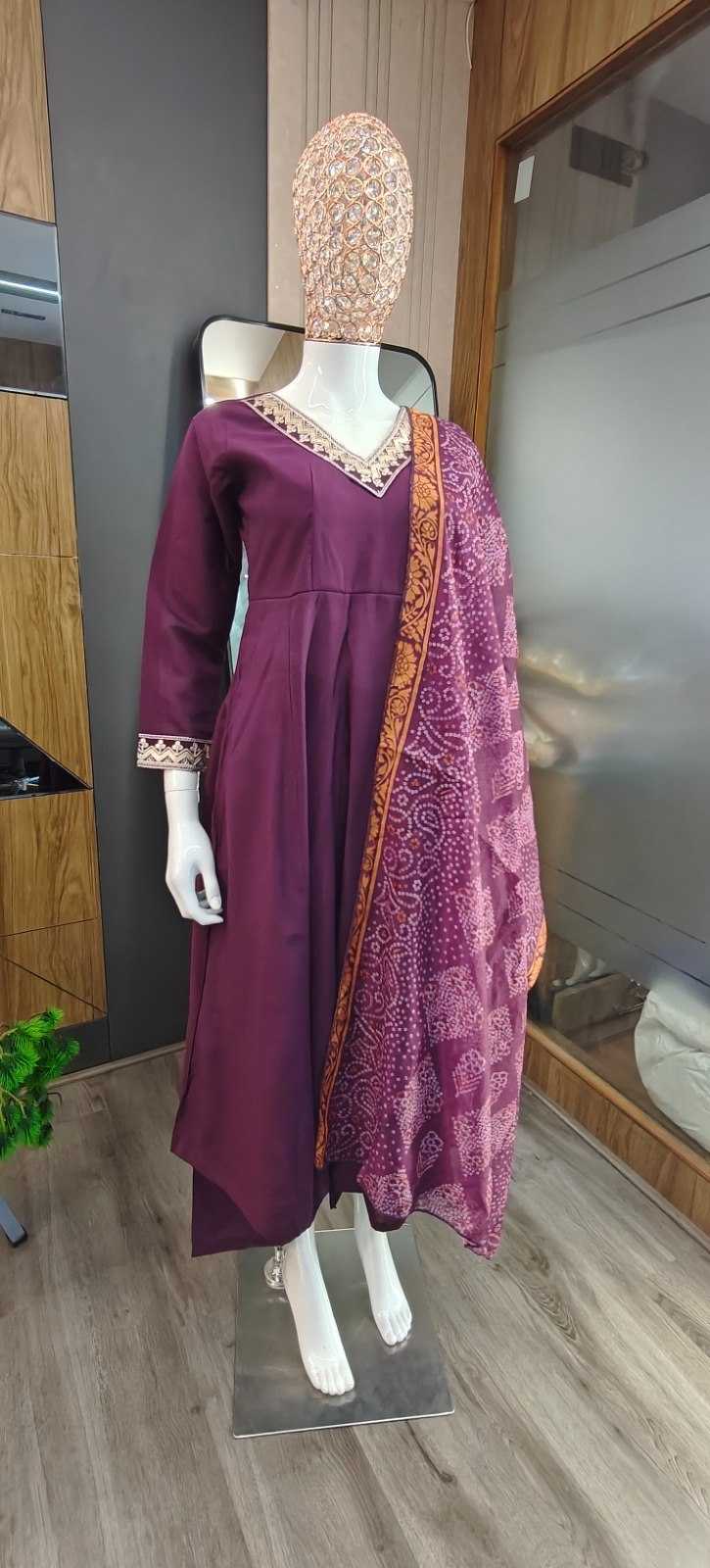 Vichitra Silk Embroidery Suit