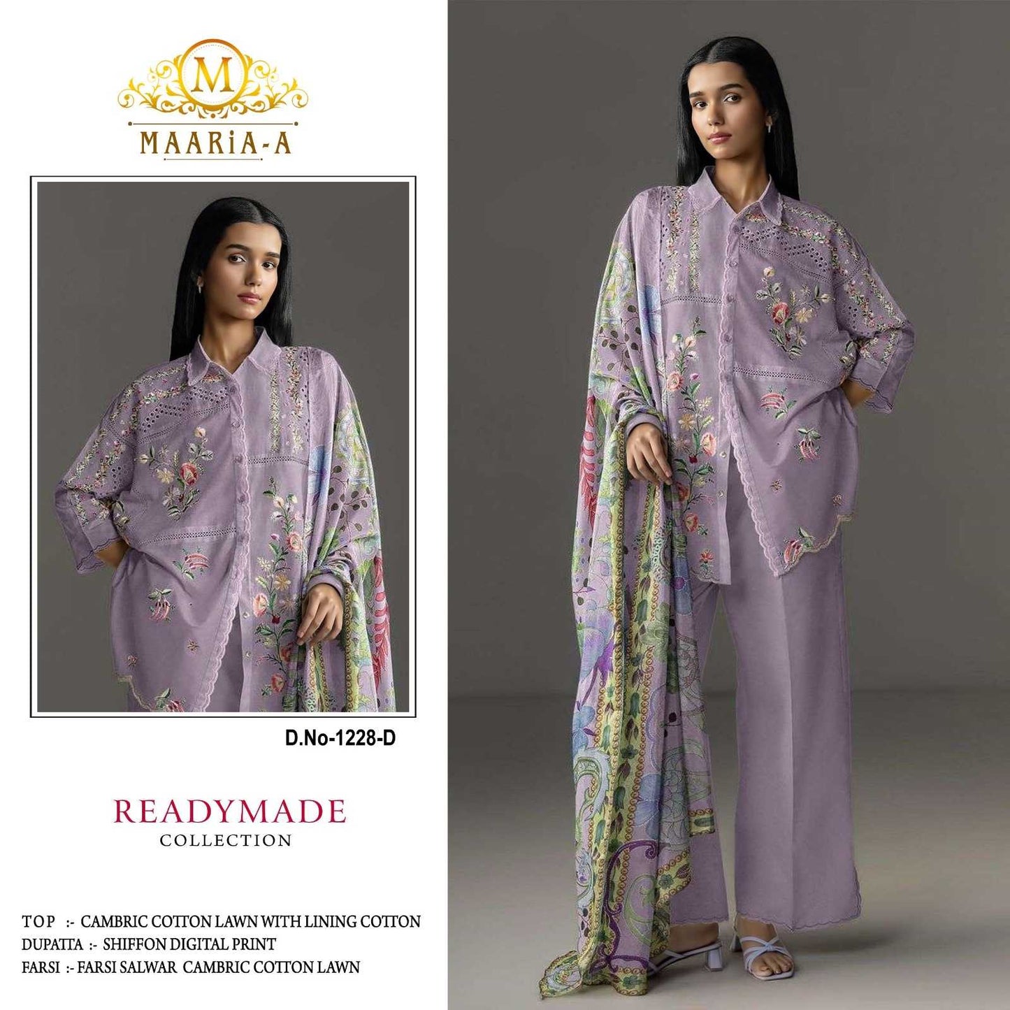 Cotton Cambric Embroidery Suit