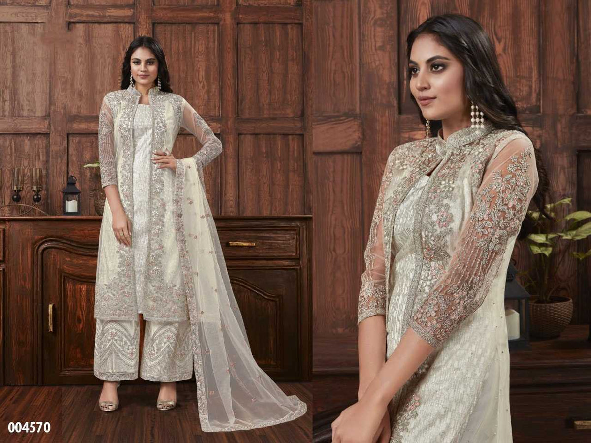 Net Embroidery Suit