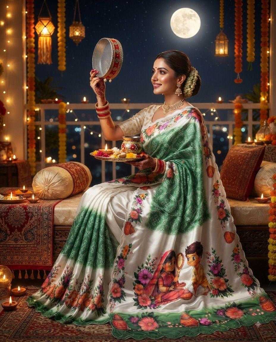 Cut Chinon Silk Designer Saree