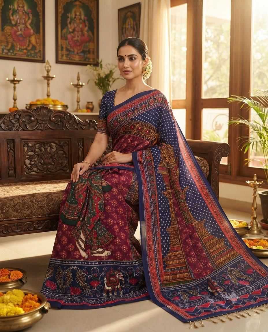 FAB Japan Sartin Hand Work Saree