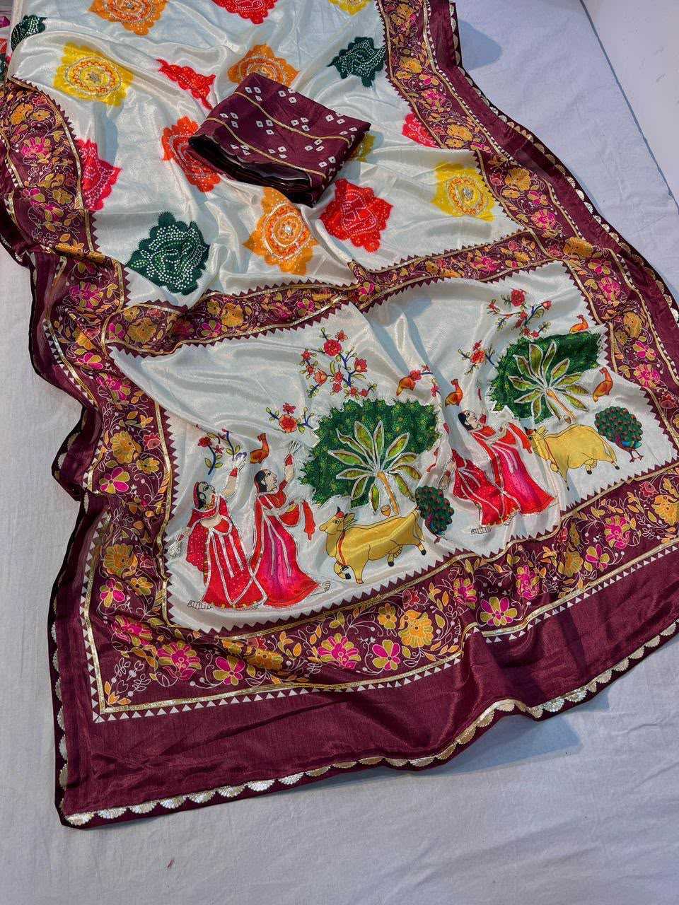 Chinon Printed Saree