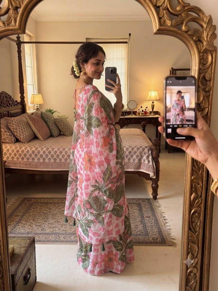 Moti Tabby Silk Printed Saree